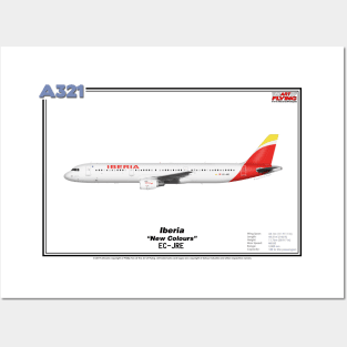 Airbus A321 - Iberia "New Colours" (Art Print) Posters and Art